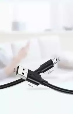 Кабел Ugreen US289 60136, USB А към micro USB 1 м