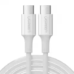 Кабел Ugreen US300 60552, USB-C/USB-C 5А,DATA, 2м - бял