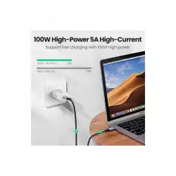 Кабел Ugreen US355 80150 USB-C 3.1 Gen 2 / USB-C 3.1 Gen 2, 1 м, 100W - черен