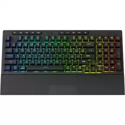 Кабелна и безжична Bluetooth механична геймърска клавиатура Redragon Shiva Pro K515RGB-PRO с RGB осветление - черна