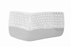 Клавиатура Delux GM902 безжична/Bluetooth бяла US Layout                          