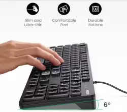 Клавиатура Ugreen KU004 45205 CHOCOLATE MEMBRANE, 1.5m - БДС КИРИЛИЗАЦИЯ