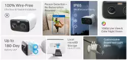 Комплект интелигентна безжична охранителна камера със слънчев панел TP-Link Tapo C400 KIT                          