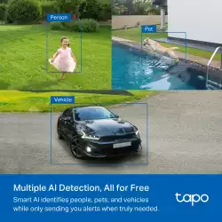 Комплект интелигентна безжична охранителна камера със слънчев панел TP-Link Tapo C425 KIT