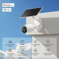 Комплект интелигентна безжична охранителна камера със слънчев панел TP-Link Tapo C425 KIT