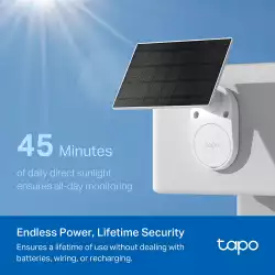 Комплект интелигентна безжична охранителна камера със слънчев панел TP-Link Tapo C410 KIT