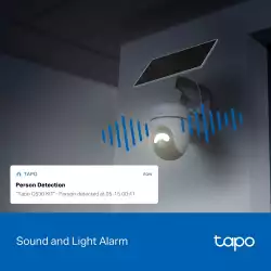 Комплект охранителна камера със слънчев панел, Pan/Tilt TP-Link Tapo C630 KIT
