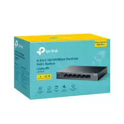 Комутатор TP-Link LS106LP 6-портов 10/100 Mbps с 4-портов PoE+