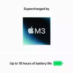 Лаптоп Apple MBA 15.3: MIDNIGHT/M3 10C GPU/16GB/256GB-ZEE