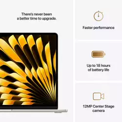 Лаптоп Лаптоп Apple MBA 15.3: STARLIGHT/M4 10C CPU/10C GPU/16GB/512GB-ZEE
