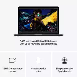 Лаптоп Apple MBP 14: SPACE BLACK/M4 10C/M4 10C GPU/16GB/1TB-ZEE