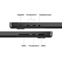 Лаптоп Лаптоп Apple MBP 14: SPACE BLACK/M4 Max 14C/32C GPU/36GB/1T-ZEE