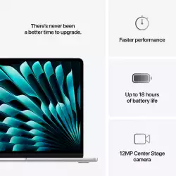 Лаптоп Лаптоп Apple MBA 13.6: SILVER/M4 10C CPU/10C GPU/16GB/512GB-ZEE