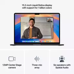 Лаптоп Лаптоп Apple MBA 15.3: MIDNIGHT/M4 10C CPU/10C GPU/24GB/512GB-ZEE