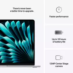 Лаптоп Лаптоп Apple MBA 15.3: SILVER/M4 10C CPU/10C GPU/24GB/512GB-ZEE