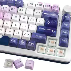 Механична Bluetooth и безжична геймърска клавиатура Redragon Cyrus Pro Anime K681ACG-RGB-PRO с RGB осветление - бяла