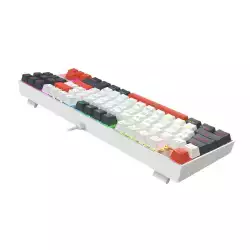Механична геймърска клавиатура Redragon Kumara K552WLR-RGB – бяла със сиво и оранжево RGB осветление