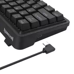 Механична геймърска клавиатура Redragon Ironguard K722-RGB RGB осветление сиви суичове - черна