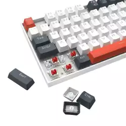 Механична геймърска клавиатура Redragon Kumara K552WLR-RGB – бяла със сиво и оранжево RGB осветление