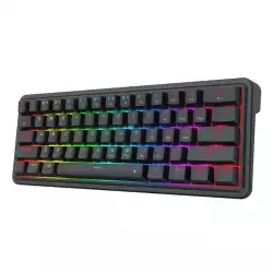Механична геймърска клавиатура Redragon Ironguard K722-RGB RGB осветление сиви суичове - черна