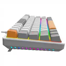 Механична RGB геймърска клавиатура Redragon Akali K642WGO-RGB - сива
