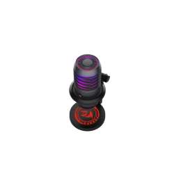 Микрофон Redragon Nebula GM211 с черно RGB осветление и стойка - черен