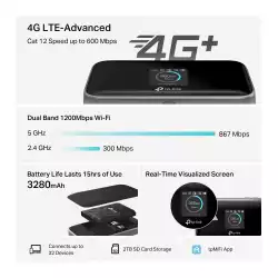 Мобилен рутер LTE-Advanced Wi-Fi TP-Link M7750 600 Mbps