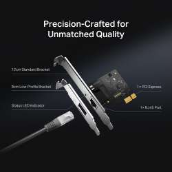 Мрежов гигабитов PCle адаптер Mercusys MA210E