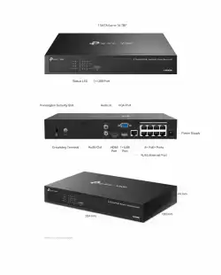 Мрежови видео рекордер TP-Link VIGI NVR1008H-8P 8-канален PoE+                          