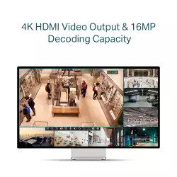 NVR TP-Link VIGI NVR1104H-4P PoE+ Network Video Recorder 4-канален
