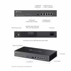Omada гигабитен VPN рутер TP-Link ER7406 Rackmount/Desktop