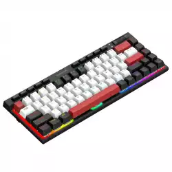 RGB  Bluetooth безжична клавиатура Redragon Magic-Wand Mini PRO бели/черни/червени клавиши и Red Switch, механична - черна