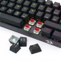 RGB механична геймърска клавиатура Redragon Dragonborn K630RGB-1-BK red switches                          