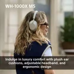 Слушалки с шумопотискане Sony WH-1000XM5 WH1000XM5SAB.CE7 - черни