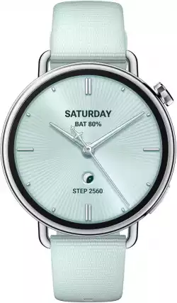 Смартчасовник Смарт часовник Watch S4 41mm с флуороеластомерна каишка (ментово зелен), Xiaomi