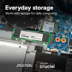 SSD диск Crucial E100 480GB SSD PCIe 4.0 Gen4 M.2 2280 NVMe, Read/Write: 4500/2500 MB/s CT480E100SSD8