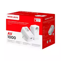 Стартов комплект Gigabit Passthrough Powerline адаптери Mercusys MP500P KIT AV1000                          