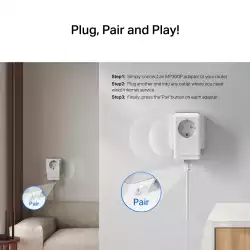 Стартов комплект Passthrough Powerline адаптери Mercusys MP300P KIT AV600