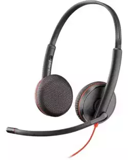 Стерео слушалки Plantronics Blackwire C3225, USB-C & 3.5мм жак
