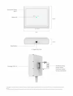 Точка за достъп TP-Link Omada EAP650 D120-Outdoor AX3000 Indoor/Outdoor WiFi 6 Access Point