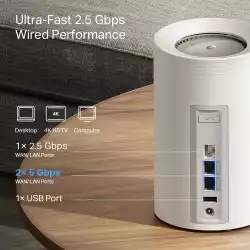 Цялостна домашна Mesh WiFi 7 система TP-Link Deco BE65 Pro(2-pack) BE9300