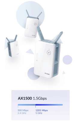 Удължител на обхват D-Link E15/E AX1500 Mesh
