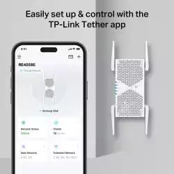 Удължител на обхват TP-Link RE405BE BE6500 Wi-Fi 7 2-лентов