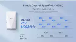 Удължител на обхват TP-Link RE700X AX3000 Wi-Fi 6 OneMesh 2-лентов