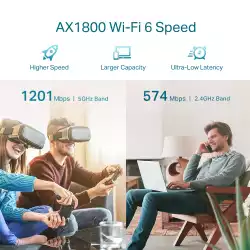 Удължител на обхват Wi-Fi 6 TP-Link RE605X AX1800