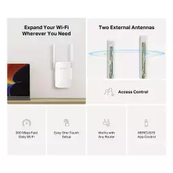 Удължител на Wi-Fi обхват Mercusys ME12 300 Mbps