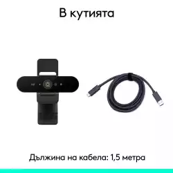 Уеб камера Logitech Brio 4K 960-001746 - черна