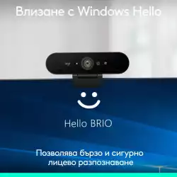 Уеб камера Logitech Brio 4K 960-001746 - черна