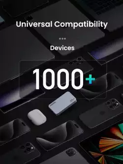 Ултратънко 3-портово бързо зарядно устройство Ugreen Nexode Pro 25356 65W GaN