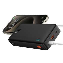 Външна батерия Baseus Airpow 20W 20000mAh с кабел Baseus Simple Series USB-A - USB-C 50 см P10022804113-00 - Черна
